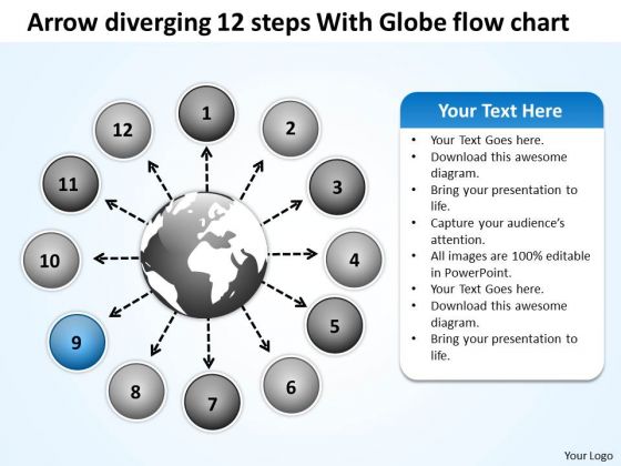 Arrow Diverging 12 Steps With Globe Flow Chart Cycle Spoke Diagram PowerPoint Slides Arrow Diverging 12 Steps With Globe Flow Chart Cycle Spoke Diagram PowerPoint Slides
