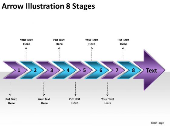 Arrow Illustration 8 Stages PowerPoint Flow Chart Slides Arrow Illustration 8 Stages PowerPoint Flow Chart Slides