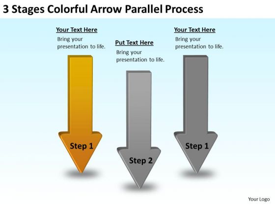 Arrow Shapes For PowerPoint 3 Stages Colorful Parallel Process Slides Arrow Shapes For PowerPoint 3 Stages Colorful Parallel Process Slides