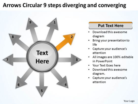 Arrows Circular 9 Steps Diverging And Converging Cycle Diagram PowerPoint Slides Arrows Circular 9 Steps Diverging And Converging Cycle Diagram PowerPoint Slides
