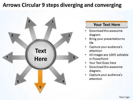 Arrows Circular 9 Steps Diverging And Converging Target Process PowerPoint Slides Arrows Circular 9 Steps Diverging And Converging Target Process PowerPoint Slides