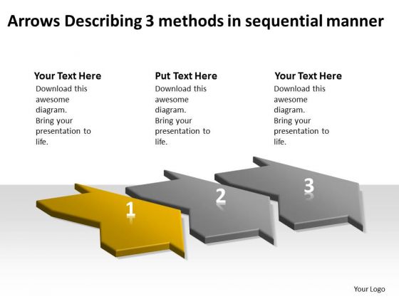 Arrows Describing 3 Methods Sequential Manner PowerPoint Flow Charts Slides Arrows Describing 3 Methods Sequential Manner PowerPoint Flow Charts Slides