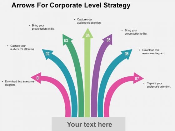Arrows For Corporate Level Strategy PowerPoint Template Arrows For Corporate Level Strategy PowerPoint Template