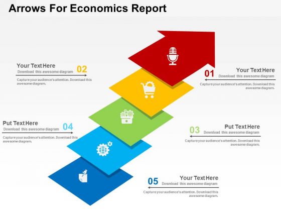 Arrows For Economics Report PowerPoint Template Arrows For Economics Report PowerPoint Template