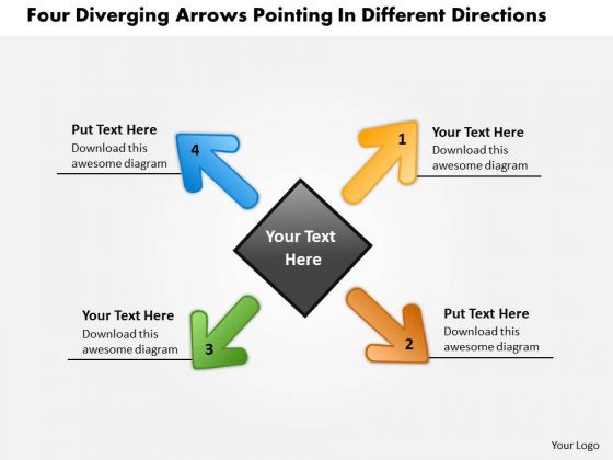 arrows_pointing_different_directions_circular_flow_chart_powerpoint_templates_1