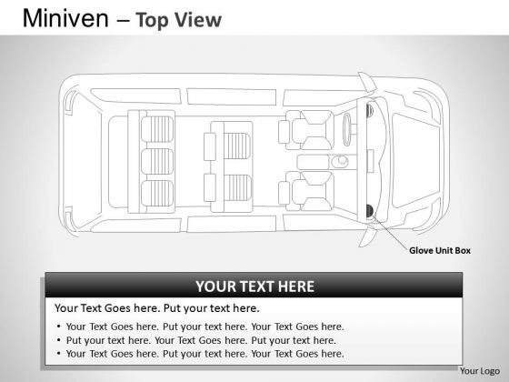 Art Blue Minivan Top View PowerPoint Slides And Ppt Diagram Templates