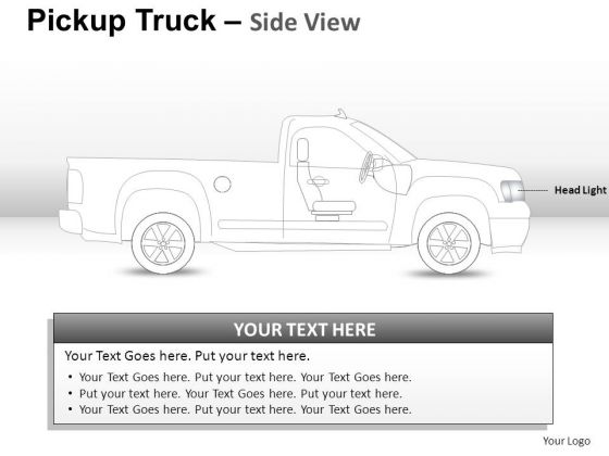 Art Pickup Brown Truck Side View PowerPoint Slides And Ppt Diagram Templates