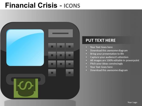 Atm Bank Financial Crisis Icons PowerPoint Templates Atm Bank Financial Crisis Icons PowerPoint Templates