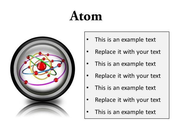 Atom Science PowerPoint Presentation Slides Cc