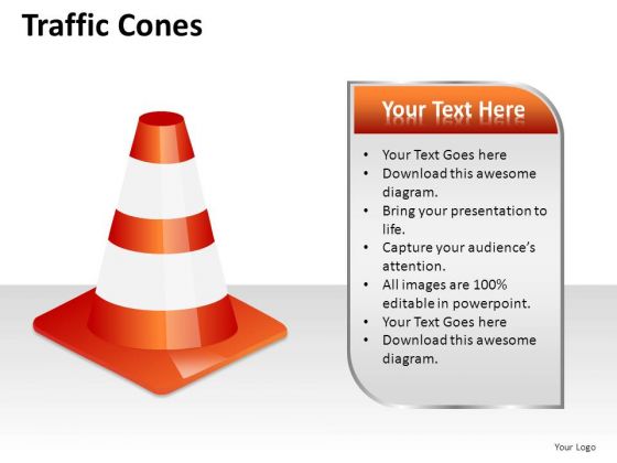 Attention Traffic Cones PowerPoint Slides And Ppt Diagram Templates