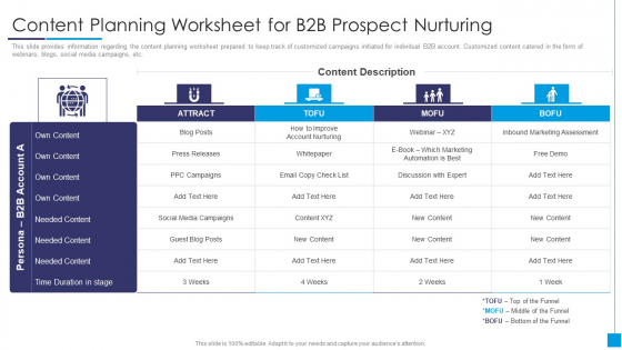 B2B Marketing Content Administration Playbook Content Planning Worksheet For B2B Prospect Ideas PDF B2B Marketing Content Administration Playbook Content Planning Worksheet For B2B Prospect Ideas PDF