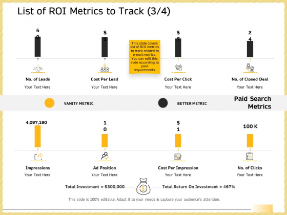 B2B Marketing List Of ROI Metrics To Track Paid Search Metrics Inspiration PDF B2B Marketing List Of ROI Metrics To Track Paid Search Metrics Inspiration PDF