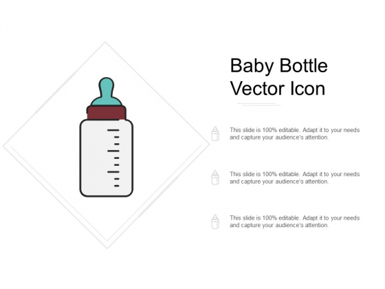 Baby Bottle Vector Icon Ppt Powerpoint Presentation Portfolio Influencers