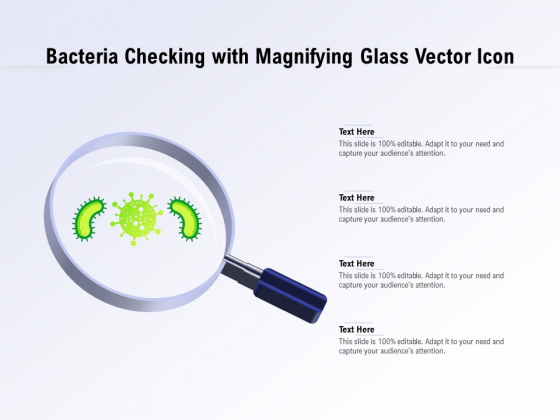 Bacteria Checking With Magnifying Glass Vector Icon Ppt PowerPoint Presentation Gallery Deck PDF Bacteria Checking With Magnifying Glass Vector Icon Ppt PowerPoint Presentation Gallery Deck PDF