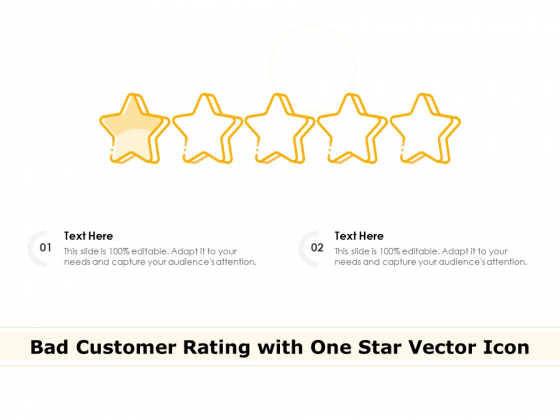 Bad Customer Rating With One Star Vector Icon Ppt PowerPoint Presentation Professional Design Inspiration PDF Bad Customer Rating With One Star Vector Icon Ppt PowerPoint Presentation Professional Design Inspiration PDF