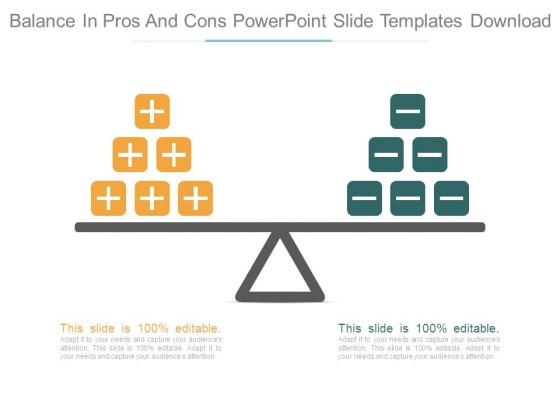 Balance In Pros And Cons Powerpoint Slide Templates Download