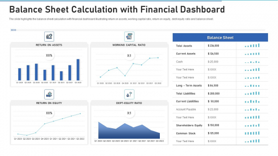 Balance Sheet Calculation With Financial Dashboard Background PDF Balance Sheet Calculation With Financial Dashboard Background PDF