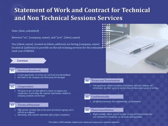 Balancing Skill Developmet Statement Of Work And Contract For Technical And Non Technical Sessions Services Brochure PDF Balancing Skill Developmet Statement Of Work And Contract For Technical And Non Technical Sessions Services Brochure PDF
