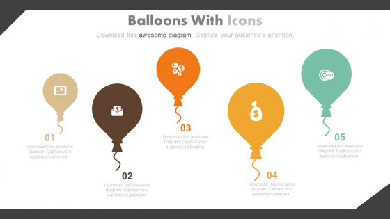 Balloons Diagram For Financial Goal Planning Powerpoint Slides