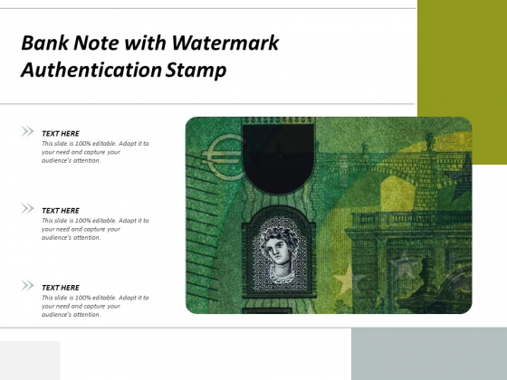 Bank Note With Watermark Authentication Stamp Ppt PowerPoint Presentation Example 2015 PDF