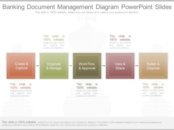Banking Document Management Diagram Powerpoint Slides