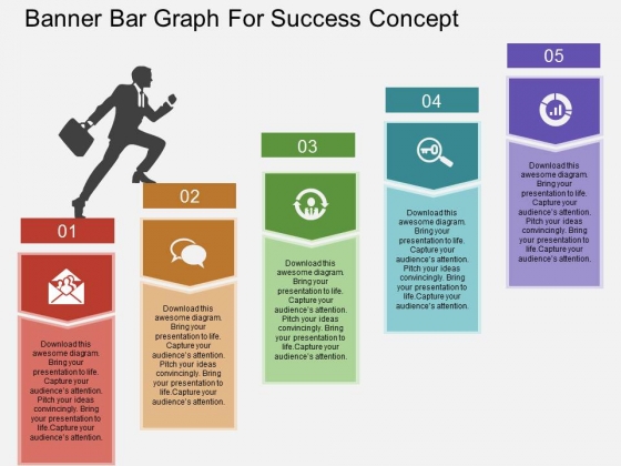 Banner Bar Graph For Success Concept Powerpoint Template Banner Bar Graph For Success Concept Powerpoint Template