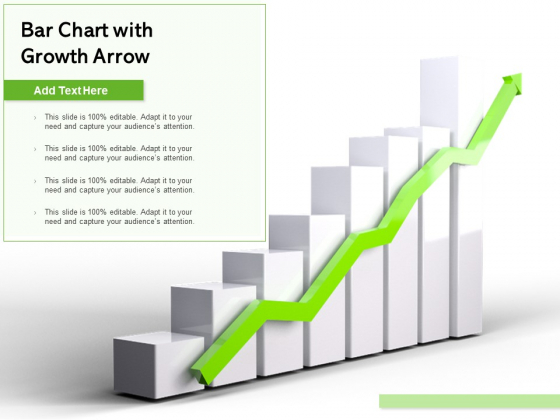 Bar Chart With Growth Arrow Ppt PowerPoint Presentation Gallery Outfit PDF