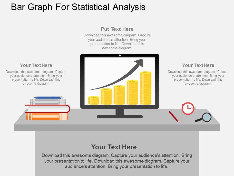 Bar Graph For Statistical Analysis Powerpoint Template