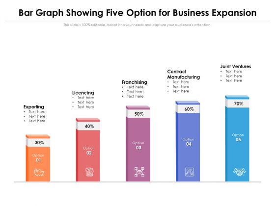 Bar Graph Showing Five Option For Business Expansion Ppt PowerPoint Presentation Portfolio Brochure PDF Bar Graph Showing Five Option For Business Expansion Ppt PowerPoint Presentation Portfolio Brochure PDF