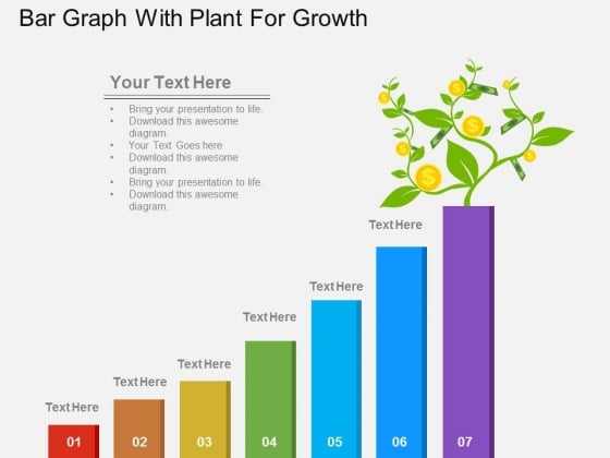 Bar Graph With Plant For Growth Powerpoint Template Bar Graph With Plant For Growth Powerpoint Template