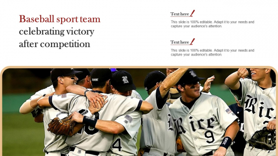 Baseball Sport Team Celebrating Victory After Competition Brochure PDF Baseball Sport Team Celebrating Victory After Competition Brochure PDF