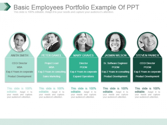 Basic Employees Portfolio Example Of Ppt Basic Employees Portfolio Example Of Ppt