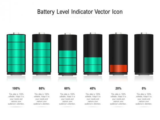 Battery Level Indicator Vector Icon Ppt PowerPoint Presentation Outline Layouts