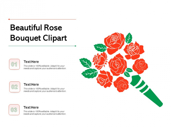 Beautiful Rose Bouquet Clipart Ppt PowerPoint Presentation Show Design Inspiration PDF