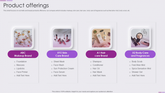 Beauty And Skincare Products Company Profile Product Offerings Brochure PDF Beauty And Skincare Products Company Profile Product Offerings Brochure PDF