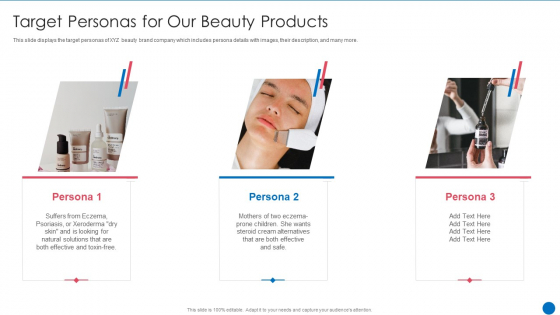 Beauty Care Firm Target Personas For Our Beauty Products Ppt Styles Ideas PDF