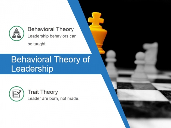 Behavioral Theory Of Leadership Ppt PowerPoint Presentation Portfolio