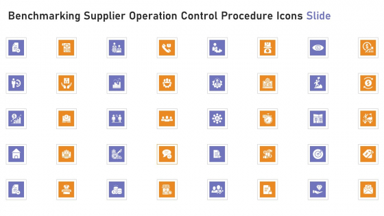 Benchmarking Supplier Operation Control Procedure Icons Slide Portrait PDF Benchmarking Supplier Operation Control Procedure Icons Slide Portrait PDF