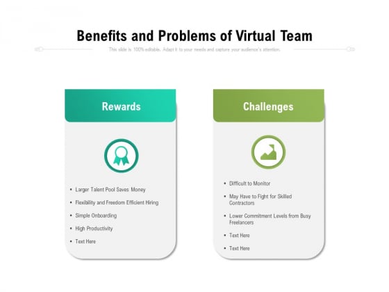 Benefits And Problems Of Virtual Team Ppt PowerPoint Presentation Gallery Graphic Tips PDF Benefits And Problems Of Virtual Team Ppt PowerPoint Presentation Gallery Graphic Tips PDF