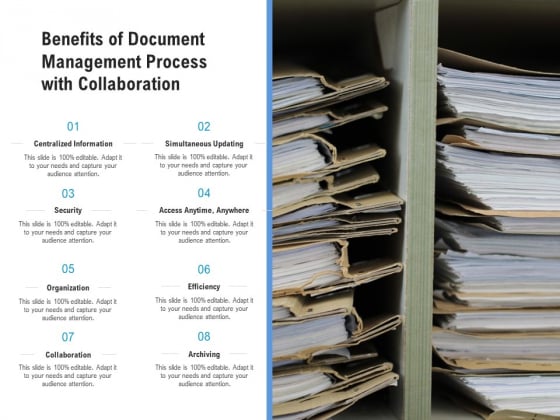 Benefits Of Document Management Process With Collaboration Ppt PowerPoint Presentation Gallery Examples PDF Benefits Of Document Management Process With Collaboration Ppt PowerPoint Presentation Gallery Examples PDF