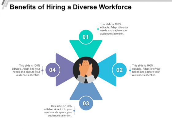 Benefits Of Hiring A Diverse Workforce Ppt PowerPoint Presentation Infographic Template Graphic Tips PDF