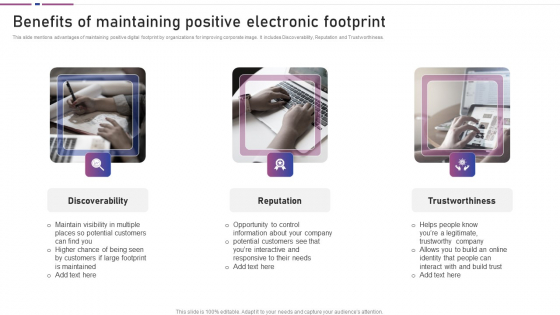 Benefits Of Maintaining Positive Electronic Footprint Slides PDF Benefits Of Maintaining Positive Electronic Footprint Slides PDF