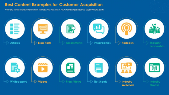 Best Content Examples For Customer Acquisition Diagrams PDF Best Content Examples For Customer Acquisition Diagrams PDF