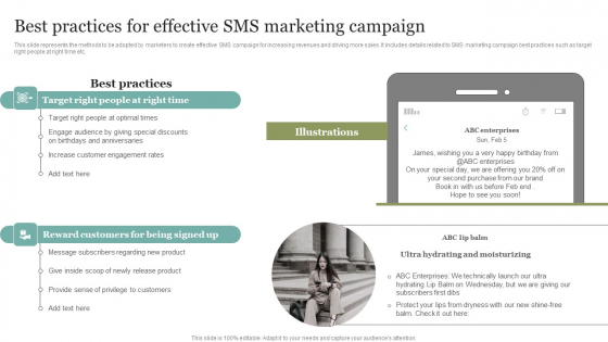 Best Practices For Effective SMS Marketing Campaign Pictures PDF
