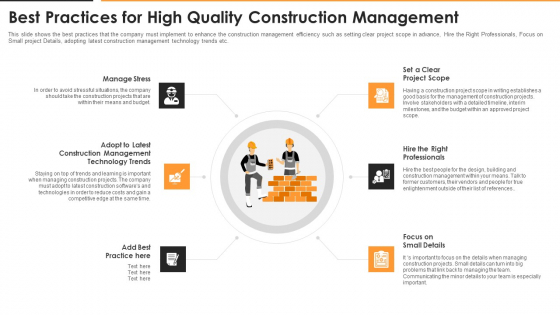 Best Practices For High Quality Construction Management Themes PDF Best Practices For High Quality Construction Management Themes PDF