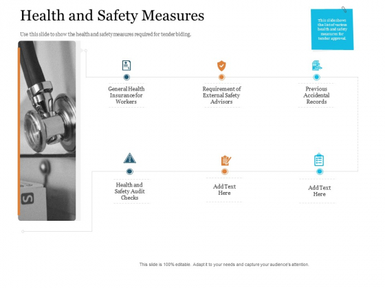 Bid Governance Analysis Health And Safety Measures Ppt Icon Design Inspiration PDF