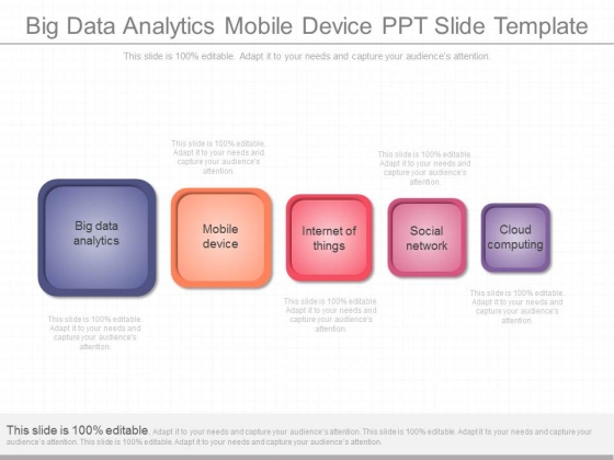 Big Data Analytics Mobile Device Ppt Slide Template