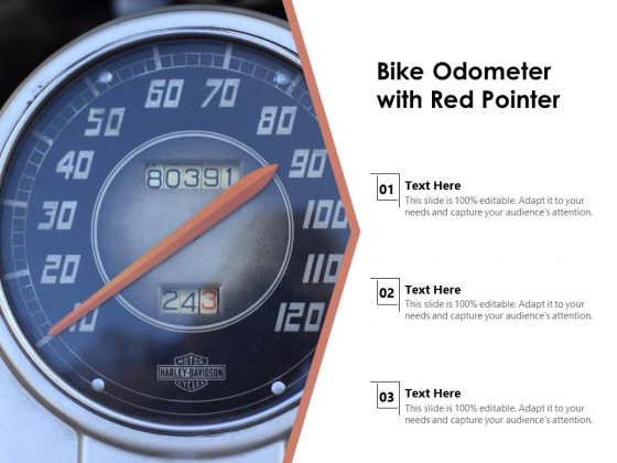 Bike Odometer With Red Pointer Ppt PowerPoint Presentation Pictures Templates PDF