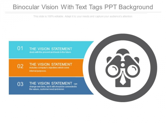 Binocular Vision With Text Tags Ppt Background