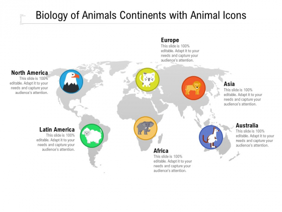 Biology Of Animals Continents With Animal Icons Ppt PowerPoint Presentation File Pictures PDF Biology Of Animals Continents With Animal Icons Ppt PowerPoint Presentation File Pictures PDF
